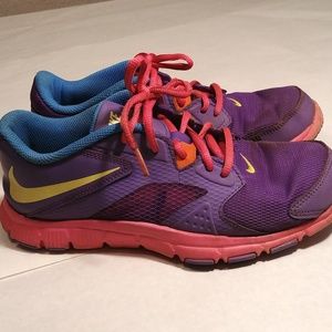 Nike neon hot pink athletic shoes